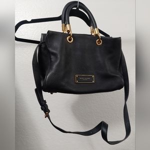 Marc Jacobs Black Faux Leather Crossbody Bag
